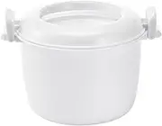MUCKLILY Microwave Rice Cooker Food Container for Home Office Capacity Food Grade Multi Functional Rice Steamer for Cooking Rice Pasta More