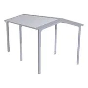 Stratco Domestic Gable Roof Single Car Shed Without Walls 2.95 x 6.15 x 2.4m Zinc/Aluminium