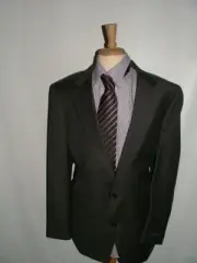 NEW WT HICKEY BY HICKEY FREEMAN BLAZER SIZE 46 L 100% WOOL GRAY STRIPED #315