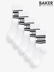 Baker by Ted Baker Boys Socks 5 Pack (F50223) | $30 - $32