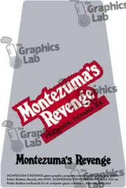Replacement Game Cartridge Label - Montezuma’s Revenge for Atari 2600