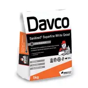 Davco SANITIZED SUPERFINE GROUT 5Kg Smooth Finish, Interior Use WHITE *Aust Made
