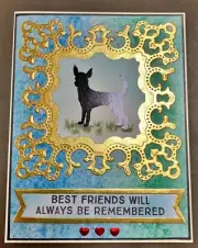 SYMPATHY "Best friends .... remembered" - DOG - handmade card by DEE