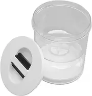 Dry Wet Separation Pickle Jar, Good Sealing Pickle Hourglass Jar Glass Pickle Jar Pickle and Olive Hourglass Jar Easy Access Leakproof Airtight Lid Multiple Uses White for Pantry