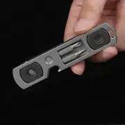 NewTitanium Alloy Double Ratchet Pry Bar Crowbar Tools Opener Pocket Outdoor EDC