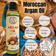 100% PURE MOROCCAN ARGAN OIL -PREMIUM ORGANIC-200ml or 2x 200ml