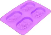 Tofficu 1pc Handmade Soap Mold Decorative Mold DIY Soap Molds Round Ice Cube Trays Beginners DIY Mold Ice Cube Mold Crayon Mold DIY Baking Oil Soap Mold Adults DIY Mold Purple