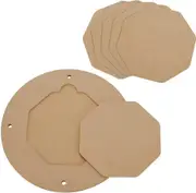 Inner Bat for Pottery Wheel 12 Round Portable Clay Wedging Board with 6PCS 7.8" Hexagon Pads Round Clay Throwing Bats for Potters Clay Artists Spinnin