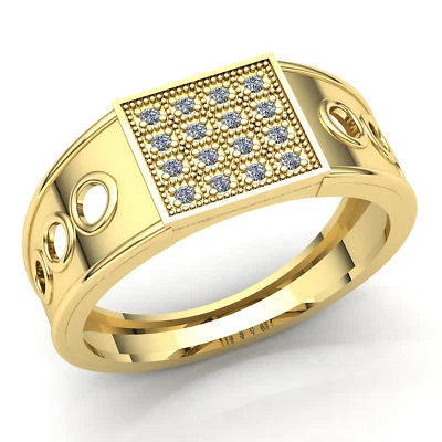 2ctw Round Diamond Mens Fashion Cluster Engagement Ring 14K Gold