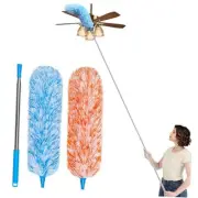 100-inch Extendable Duster, Microfiber Feather Duster with 2 Duster Head,