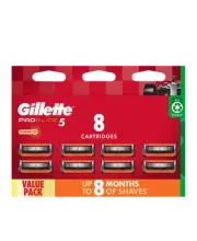 New Gillette Proglide5 Power Red Blades Refill 8 Pack