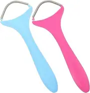 BATHVEVE 2Pcs Facial Hair Remover Portable Manual Hair Removal Spring Epilator for Upper Lip and Eyebrow Durable Face Threading Tool for Home Use