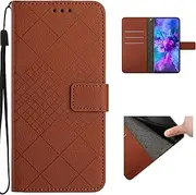 Cover Compatible with Samsung Galaxy A35 5G,Compatible with Samsung Galaxy A35 SM-A356E Flip Stand Wallet Card Slot PU Leather + Phone Case Brown