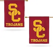 Desert Cactus USC Flag Double Sided 3-Ply Flag University of Southern California Trojans Banners 100% Polyester Indoor Outdoor Flags (House Flag D)