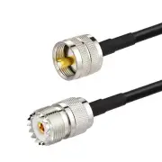 UHF SO-239 Female to PL-259 Male RG58 RF Cable 1M For Transceiver Walkie Talkie