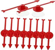 BRIGHTFUFU 10pcs Roulette Game Board Game Accessory Arrow Spinners Rotating Arrow Toys Game Arrows Rotating Party Game Props Desktop Arrow Toy Turntable DIY Accessory Game Pointer Red Plastic
