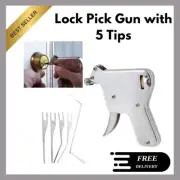Lock Pick Gun with 5 Tips Stainless Steel Lock Picking Kit || FREE SHIPPING!!