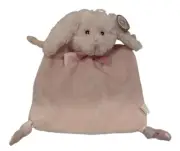 New Bearington Baby Wee Cottontail Pink Bunny Soft Plush Security Blanket Lovey