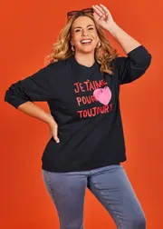[Virtuelle] Taking Shape Cotton Love Sweatshirt Size 26 in Navy - Plus Size Women's Clothing Navy