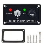 12V DC On-Off-On Bilge Pump Switch Panel Rocker Toggle Switch Pane Car Yacht ATV