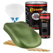 HOT ROD FLATZ Medium Green Metallic Gallon Kit URETHANE Flat Auto Car Paint Kit