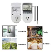 Digital US Plug Thermostat Temperature Controller Socket Time Switch with Probe