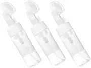 SHERCHPRY 3pcs Foaming Bottle with Brush Head Refillable Mousse Foams Storage Containers for Shampoo Conditioner Shower Gel Lightweight Practical Design for Easy Use