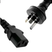 8Ware RC-3078AU 10A AUS 3-Pin to IEC C13 Cable - 1.8m - Black SAA Approved [RC-3078AU]