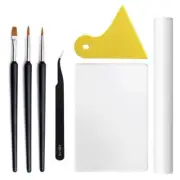 7pcs Acrylic Sheet Roller Scraper Tool Brush for Shaping Sculpting Clay Pottery
