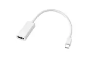 Astrotek Mini DisplayPort DP to HDMI Male to Female White Cable - 15cm