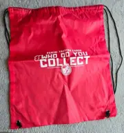 Panini Red Drawstring Bag, stickers, collectors wristband, and spinner