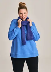 [Taking Shape] Taking Shape Boyfriend Tunic Sweat Size 20 in Malibu Blue, Cotton - Plus Size Women's Clothing Malibu Blue