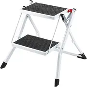 [VEVOR] Step Ladder 2-Step 150kg Capacity, Ergonomic Folding Steel Step Stool with Wide Anti-Slip Pedal, Sturdy Step Stool for Adults Toddlers, Multi-Use for Household, Kitchen, Office, RVs