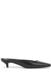 Totême 40 Black Leather Mules - 6 6