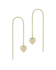 Ember Fine Jewelry 14K Heart Threader Earrings