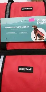 ZippyPaws Adventure Dog Lifejacket, XL Swim Vest for Dogs & Puppies, Red XLarge