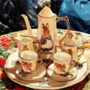 Peter Rabbit Benjamin Bunny Vintage 10 Piece Miniture Tea Set Frederick Warne Co