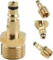 M22 14mm Quick Connect Adapter Kit - High Pressure Washer Hose Coupler, Universal Brass Fitting for K Series & Most Pressure Washers, Pipe Connector Replacement Parts