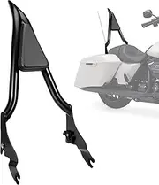 26" Motorcycle Sissy Bar for Harley, Integrated Passenger Backrest Compatible for Harley Davidson Touring CVO Street Glide Road Glide Electra Glide Road King FLHR FLHX FLHT FLTR 2009-2024