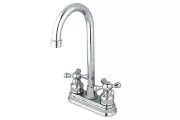 KINGSTON BRASS KB491AX TWO HANDLE BAR FAUCET, POLISHED CHROME
