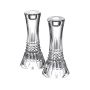 WATERFORD LISMORE DIAMOND 7" CANDLESTICK SET 1065332.NEW IN BOX