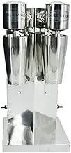 Electrical Double Shaker 2 Speed Settings Milkshake Maker Machine Dual Head Milkshake Maker Stainless Steel Milk Shaker Mixer Machine With Cup For Egg Whites Protein Drinks Smoothies Cocktails