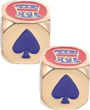 SUPVOX 2PCS Cute Heart Pattern Zinc Alloy Dice for Tarot and Divination Games Fun Multifunctional Dice for Education and Entertainment Activities