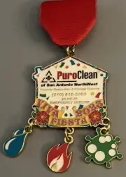 2023 PURO CLEAN OF SAN ANTONIO FIESTA MEDAL WITH DANGLES