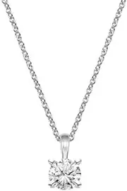 [Generic] Customize Jewel GIA/IGI 1.00 Carat Round Cut Natural Earth Mined Diamond Solitaire Four Prong Pendant In 14k White Yellow Rose Gold For Women, H-SI, Medium, Gemstone, natural diamond