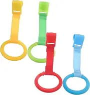 Vaguelly Baby Pull Ring Toddler Cot Handle Ring Baby Gym Playpen Accessory Learning Aid