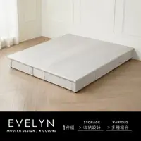 在飛比找ETMall東森購物網優惠-【H&D 東稻家居】EVELYN伊芙琳現代風木作6尺六抽床底