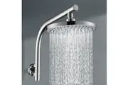 ACA 8 inch Rain Shower head Gooseneck Shower arm set Round Shower rails Chrome High Pressure WELS