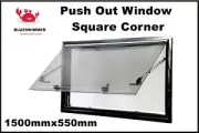 Caravan Push Out Window Square Corner 1500mmX550mm Blinds Campervan Motorhome RV