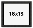 16x13 Shadow Box Black Rustic Barnwood Display Frame | 1.125 Inch Deep | 0.875